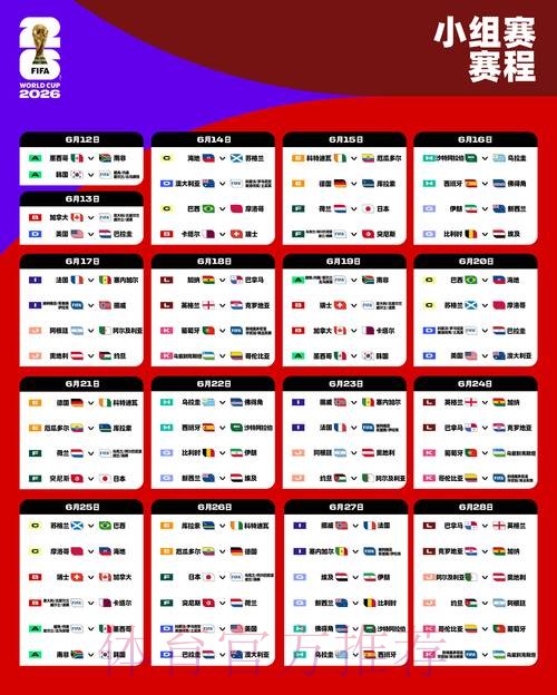 2026世界杯每日赛程高清版完整安排在哪里看 2026世界杯每日赛程高清版完整安排在哪里看